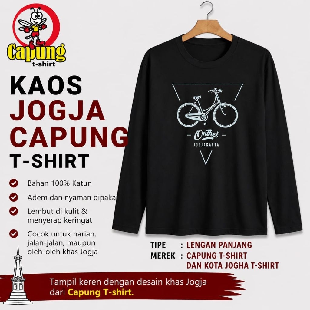 KAOS JOGJAKARTA ORIGINAL ASLI JOGJA MEREK CAPUNG T-SHIRT KAOS JOGJA OLEH OLEH KHAS JOGJA KAOS JOGJA 