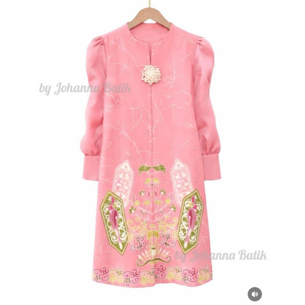 ATASAN TUNIK BATIK KALIMANTAN PINK