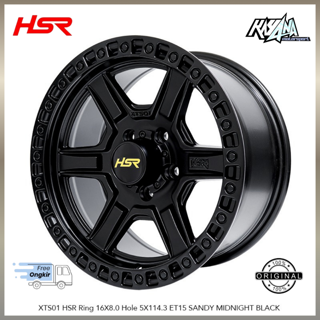 Velg Offroad Ring 16 Lebar 8 ET 15 Lubang 5 Buat Rush Terios Innova Type Hsr Wheel XTS01 R16
