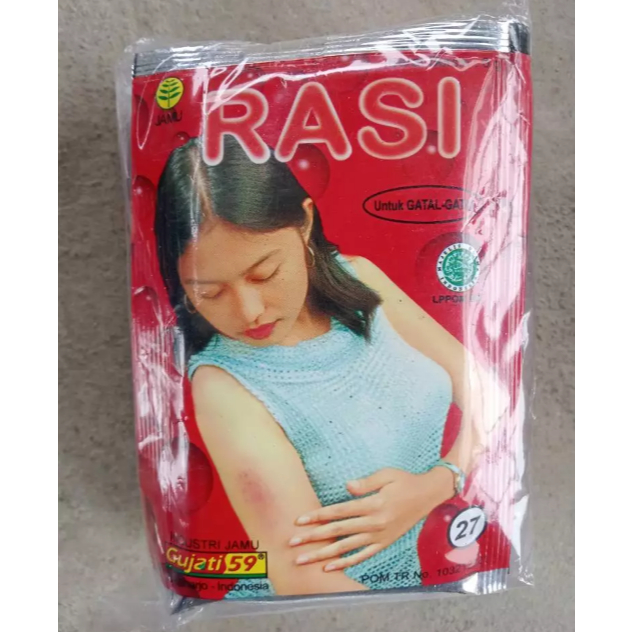 Jamu rasi gujati bubuk isi 10 sachet atasi gatal gatal pada kulit