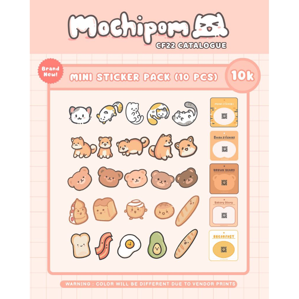 Cute Mini sticker pack (10 pcs)
