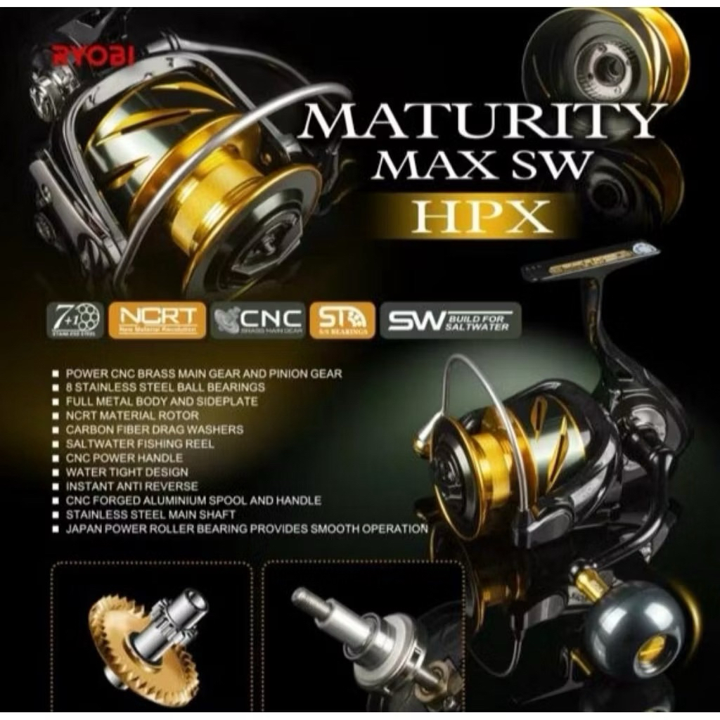 Reel Ryobi Maturity Max SW HPX 5000 6000 8000 Power Handle