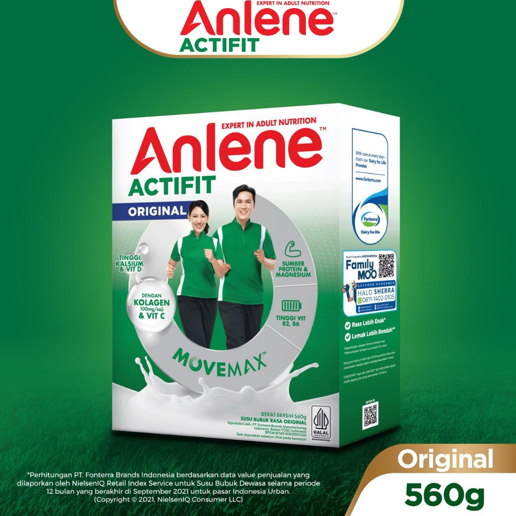 Anlene Actifit 3x 560gr - Anlene Actifit Susu Bubuk Dewasa 560 gram
