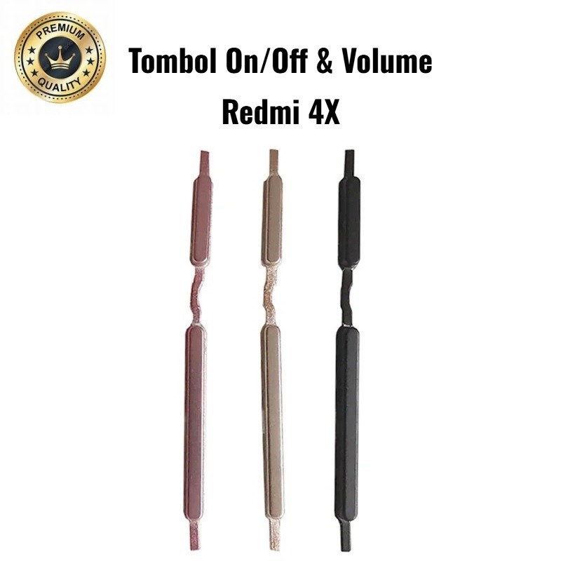 Tombol On/Off & Volume Xiaomi Redmi 4X I Tombol Luar Power & Volume naik Turun I Reffil Tombol Hp | 