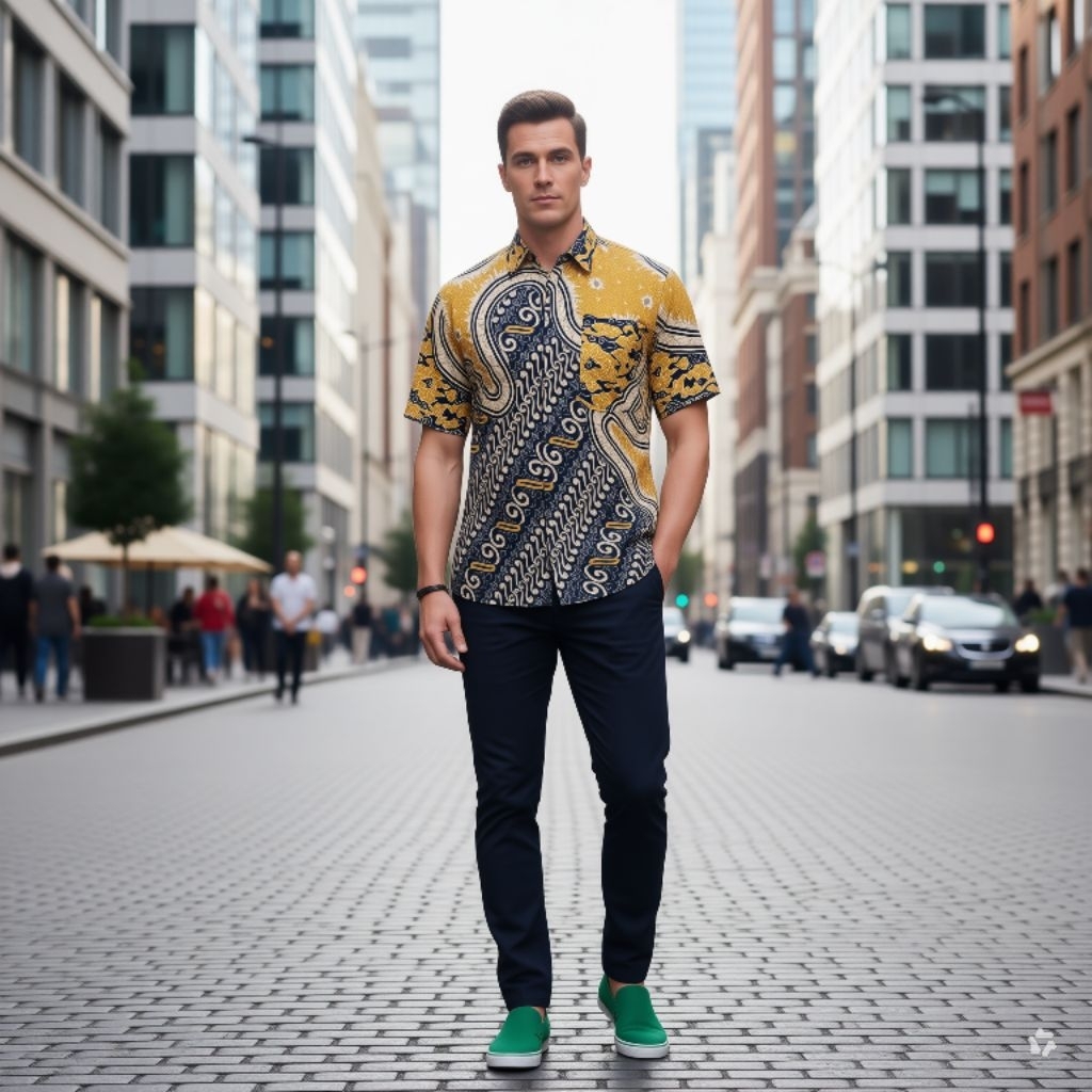 BATIK HALUS SINAR BANTEN Kemeja Batik Pria.Moderen,Model Elegan,