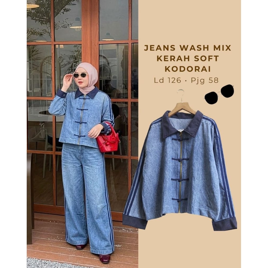 Real pic ORIGINAL dan TERMURAH Jaket Jeans Jumbo Bangkok PREMIUM Butik / Jaket Jeans tebal PREMIUM I