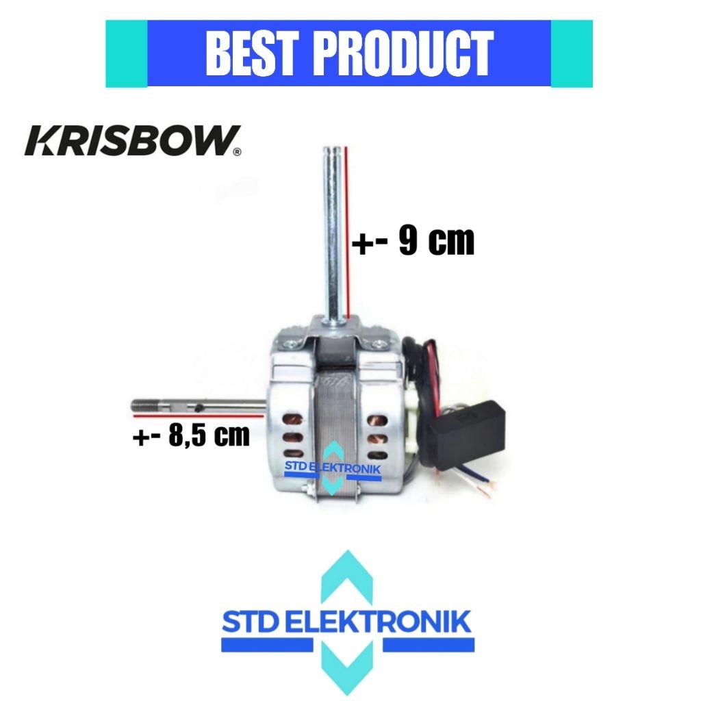 Dinamo kipas angin KRISBOW 18 inch as ulir atau drat dan baling-baling besi - Motor kipas angin KRIS