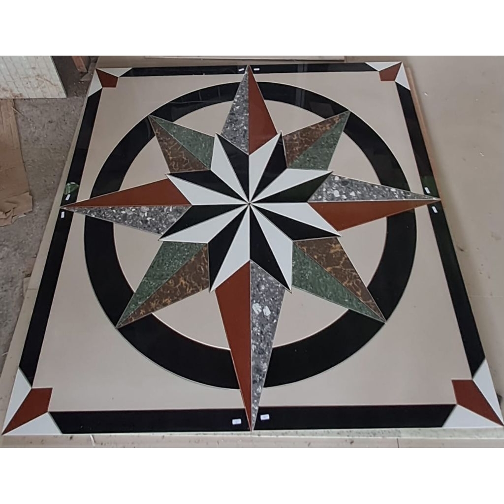 Granit Pola Motif Bintang Ukuran 120x120