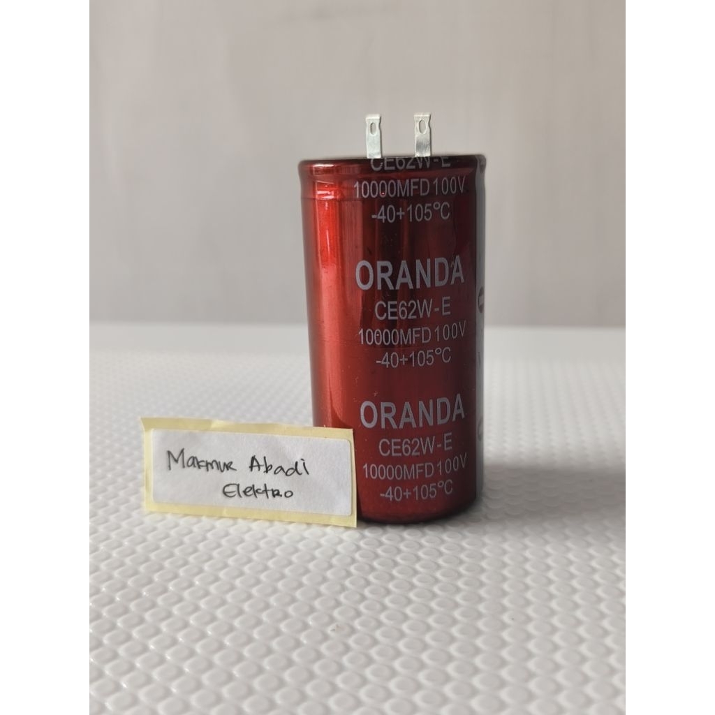 Elco elko kapasitor Oranda 10000 mikro / 100v 100volt Coklat