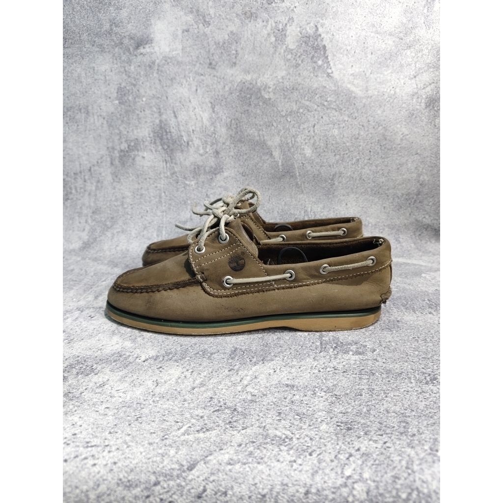 SEPATU LOAFER TIMBERLAND CLASSIC 2 EYE "BROWN OLIVE"SECOND ORIGINAL LIKE NEW