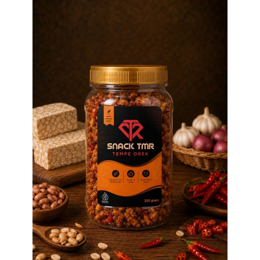 KERING TEMPE KACANG OREK TEMPE KACANG  TOPLES 250 gram RENYAH GARING KRIUK HOMEMADE