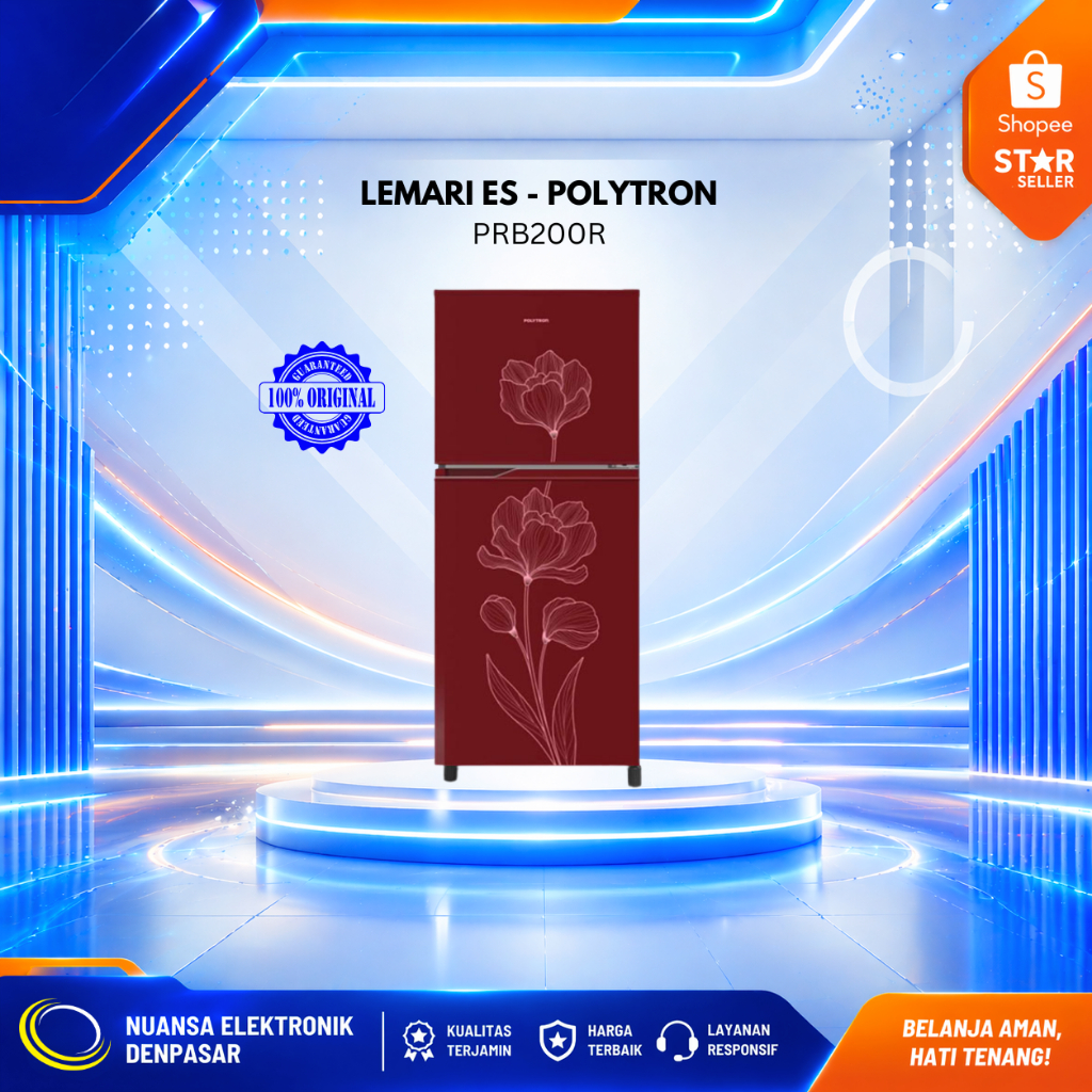 POLYTRON Kulkas 2 Pintu PRB 200R - Nuansa Elektronik Denpasar
