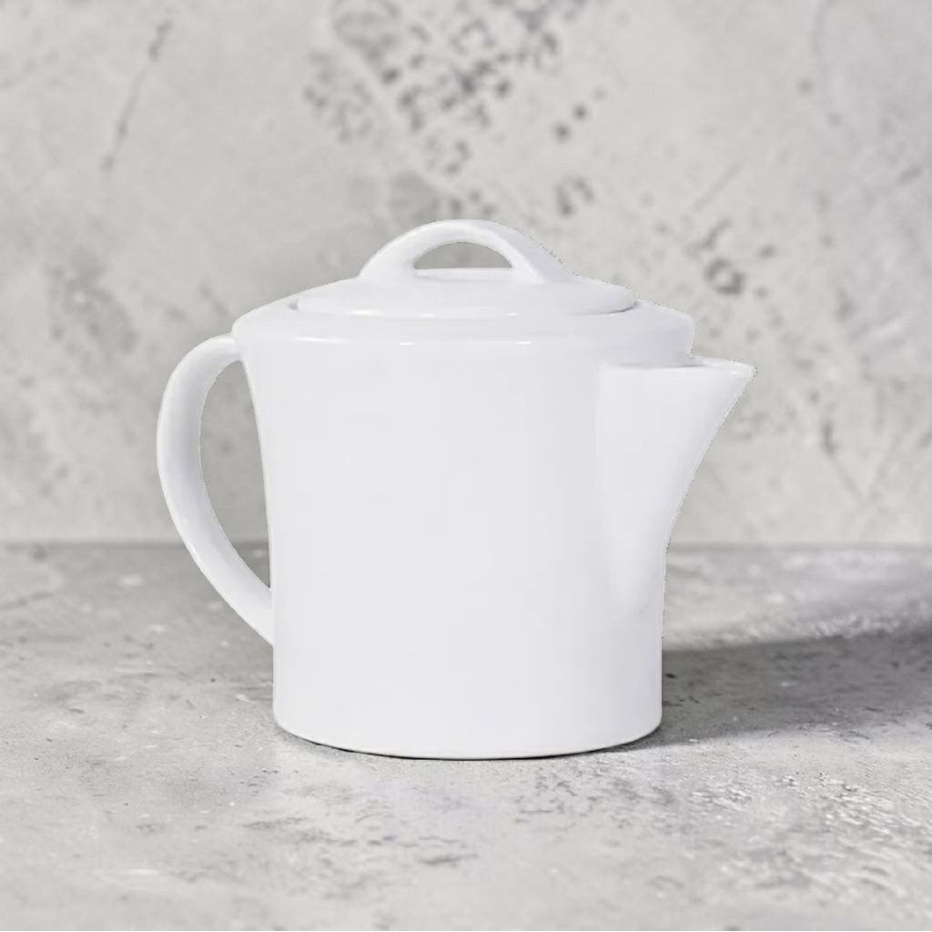 Modern Tea Pot Medium 700ml Non Zen/ Coffee Pot/ Teko Keramik Putih Porselen Gaya Modern Minimalis