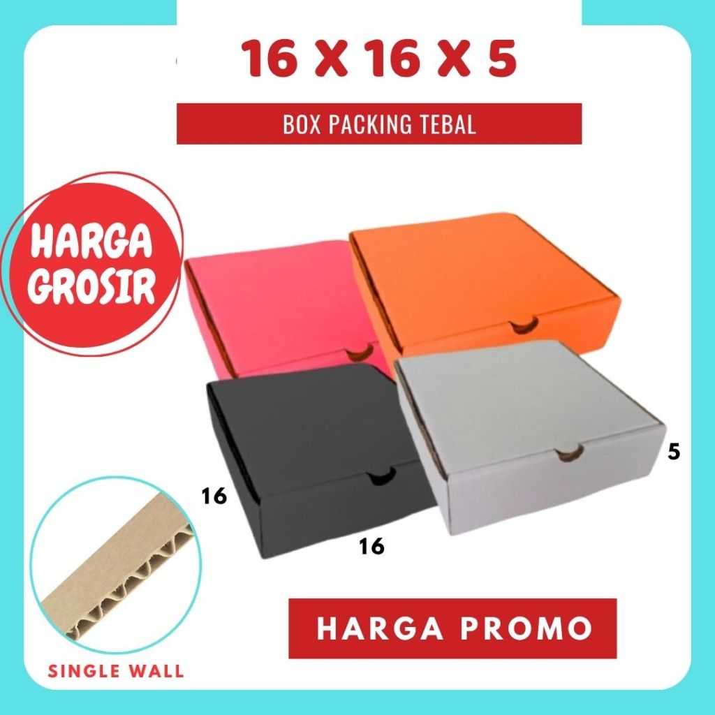 Box Pizza 16x16x5 LD Kardus Packing Kotak Dus Hijab Kemasan Karton Pizza Hampers