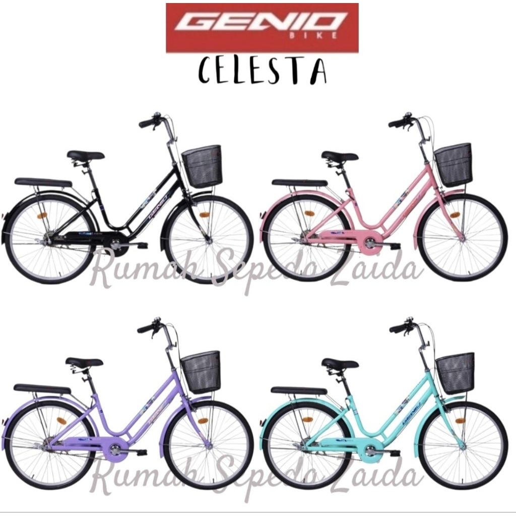 Sepeda mini Genio Celesta by United ukuran 20" 24" 26"/ Sepeda dewasa perempuan Genio Celesta (siap 