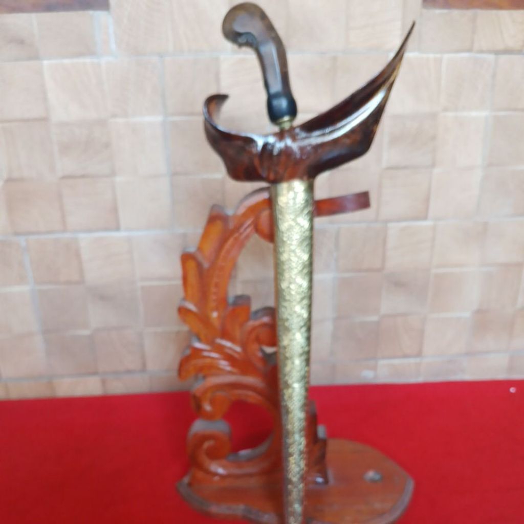 Keris Kyai Carubuk Luk 7 Sepuh,Kembang Kacang Bungkem,Pamor Tangkis