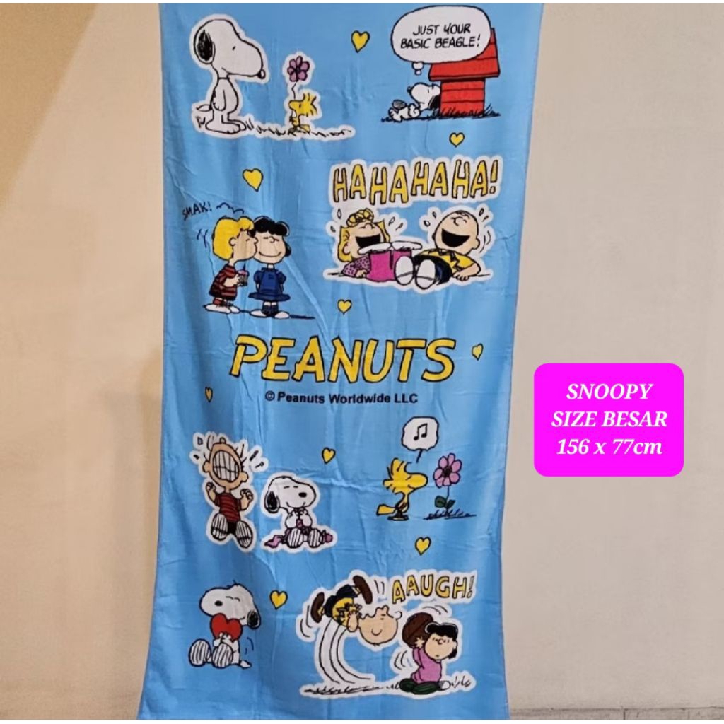 handuk snoopy handuk besar katun snoopy handuk anak karakter snoopy handuk katun tebal handuk besar 