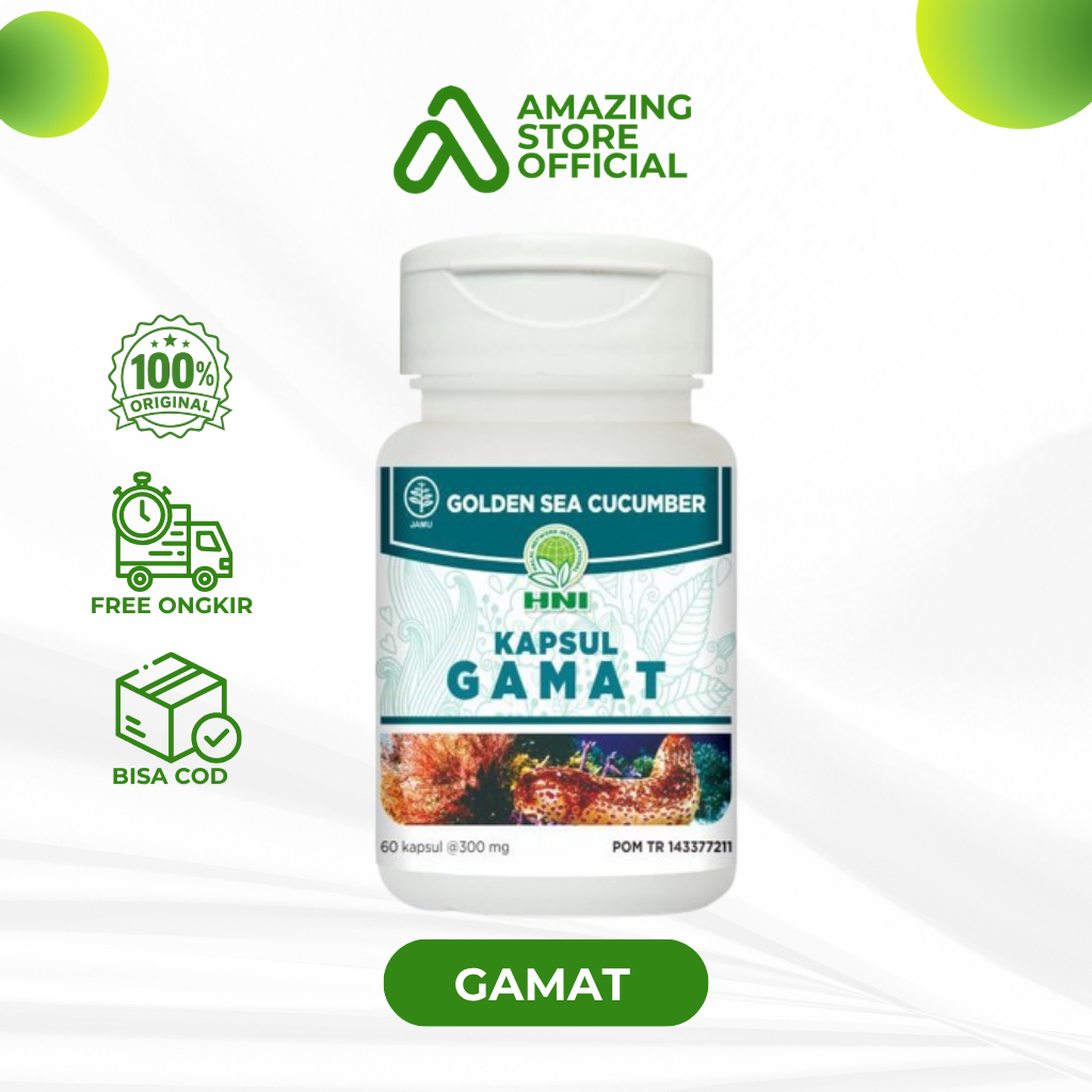 Gamat HNI HPAI 60 Kapsul | Ekstrak Gamat Teripang Emas | Herba Nyeri Sendi Original