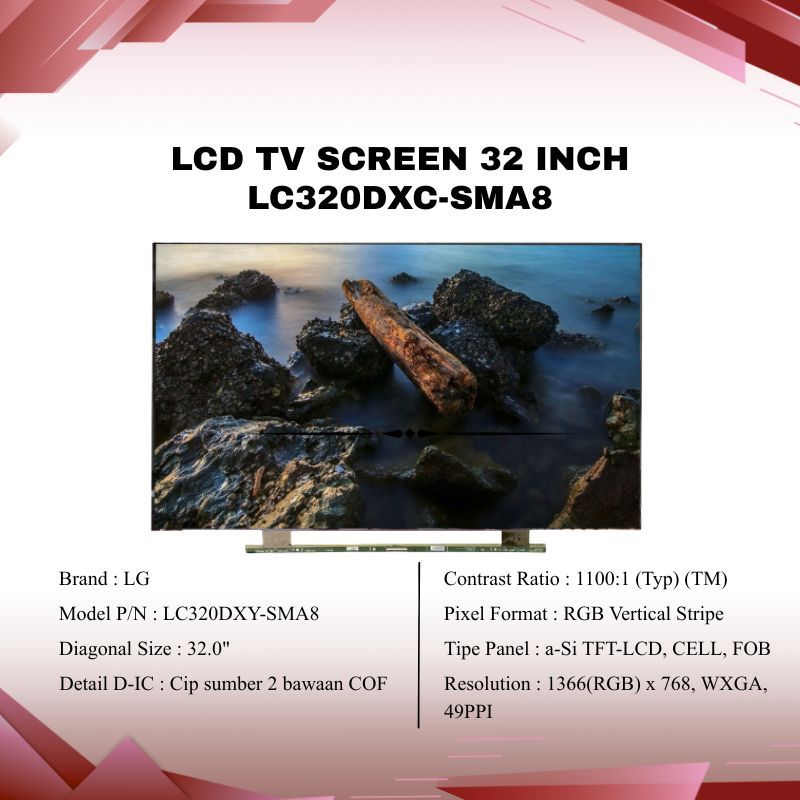 LG LCD TV SCREEN 32" INCH ORIGINAL LC320DXC-SMA8 LC320DXJ-SHAC LC320DXJ-SQA1 LC320DXY-SLA3 LC320DXY-