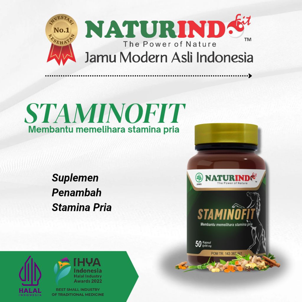 STAMINOFIT OBAT STAMINA PRIA WANITA STAMINA TUBUH DAYA TAHAN TUBUH DEWASA HERBAL NATURINDO