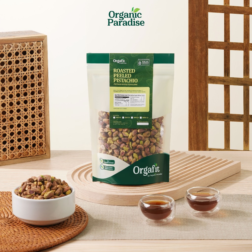 Kacang Pistachio Panggang Kupas 250 gram / Roasted Pistachio Peeled No Added Oil Fresh Made Organic 