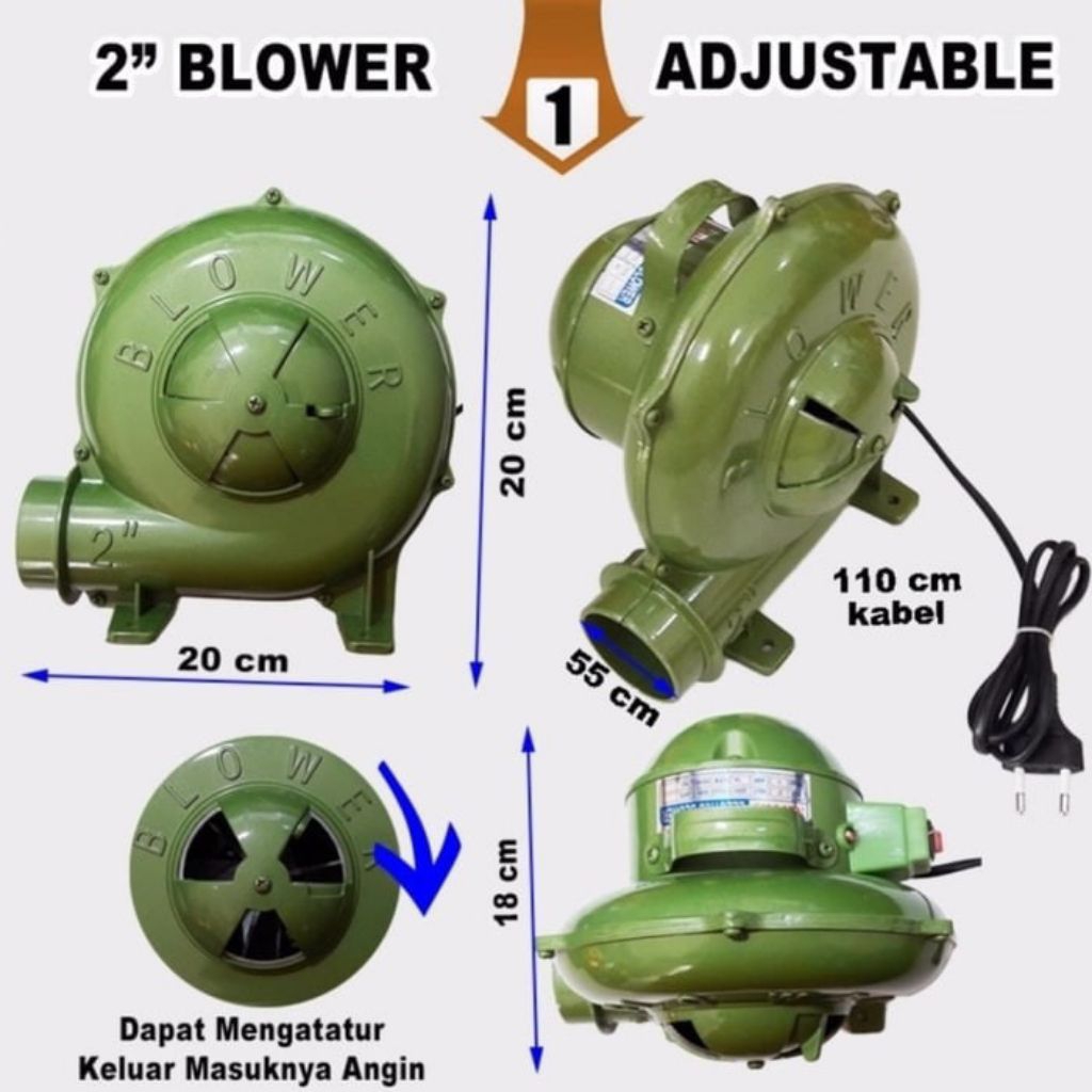 Blower Keong Elektrik NRT Pro 2 Inch - Tekanan Angin Tinggi, Hemat Energi, Ringan