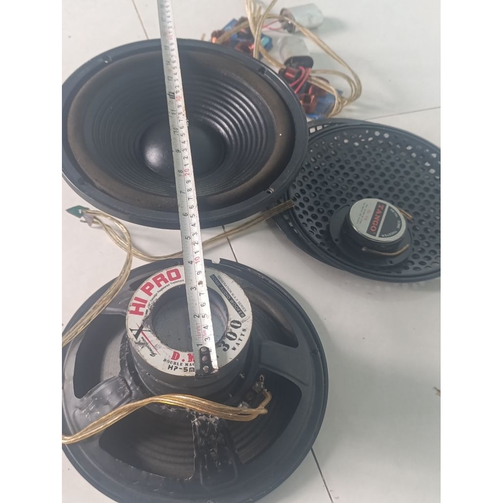 Paket Speaker Hi-Pro 10 Inch Double Magnet + Tweeter Tango + Grill & crossover 3way - Bass Mantap