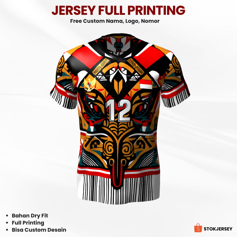 Kaos Jersey Voli Badminton Futsal Full Printing Bisa Custom 409