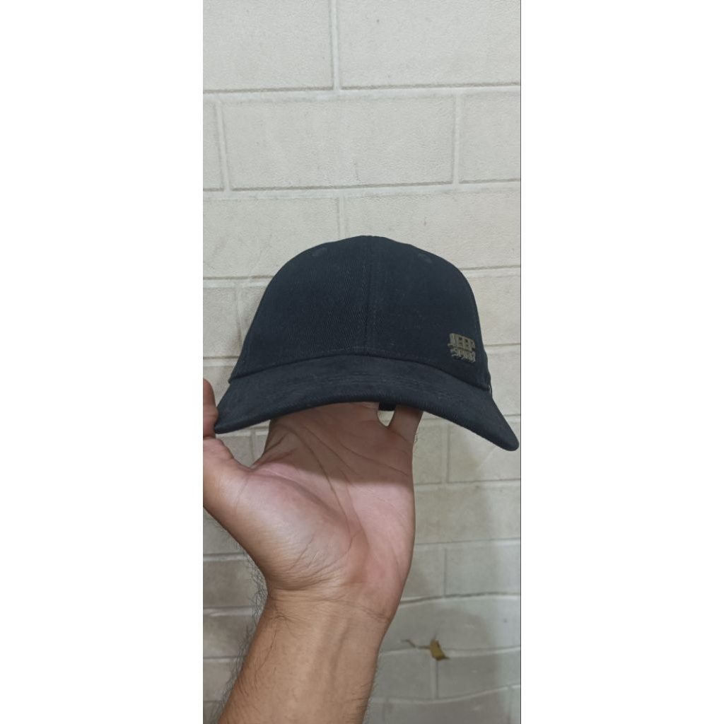 topi jeep spirit besi hitam like new