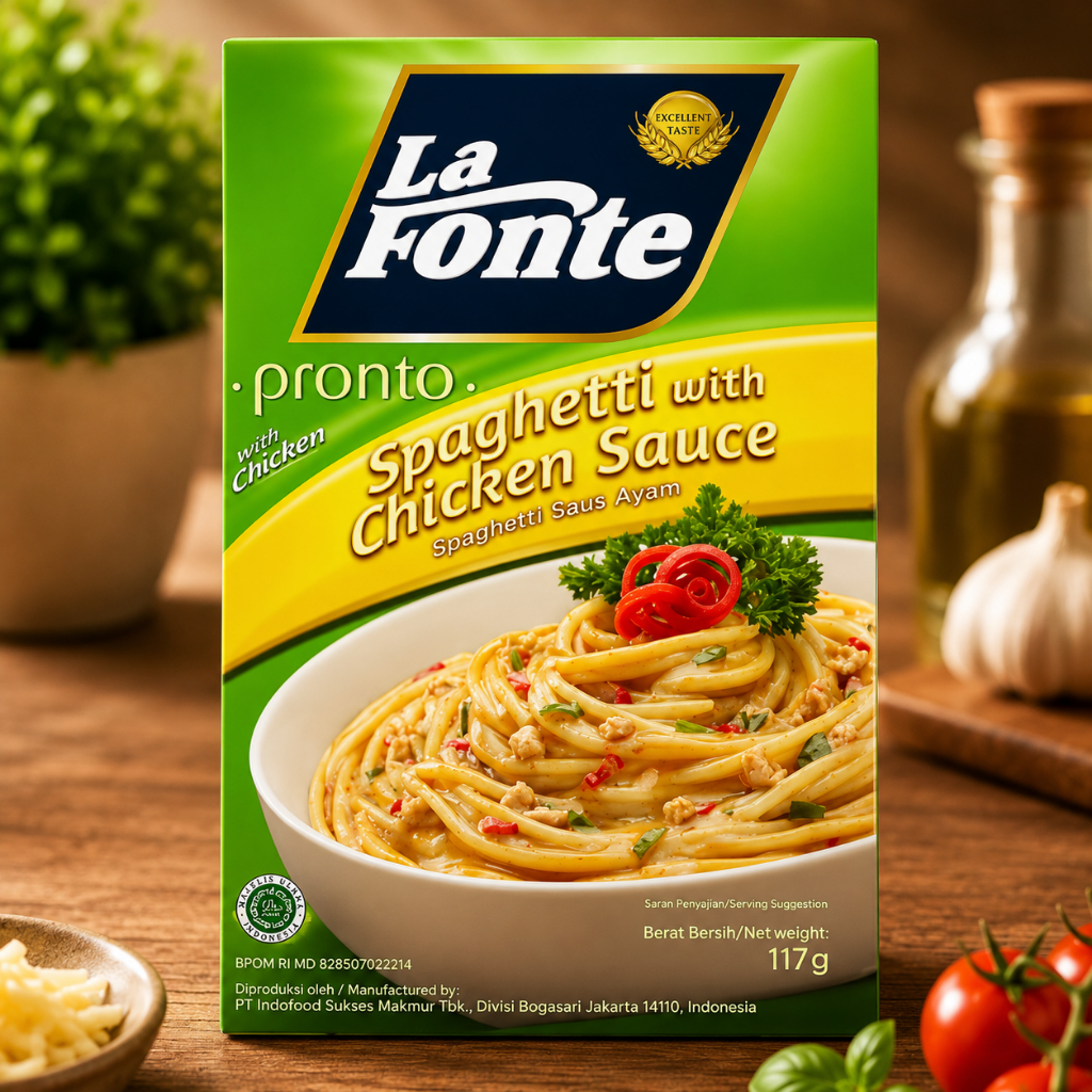 LA FONTE PRONTO SPAGHETTI CHICKEN SAUCE 117G