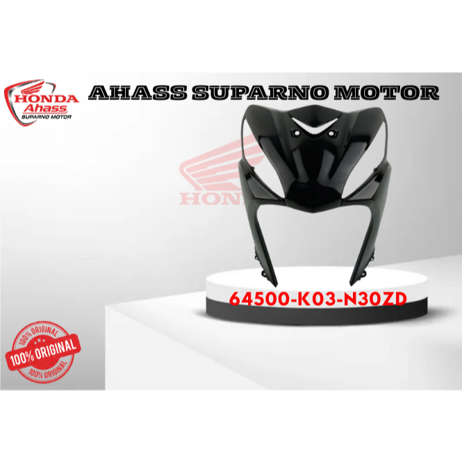 64500-K03-N30ZD COVER TAMENG DEPAN HITAM REVO 110 FI 2014 - SEKARANG