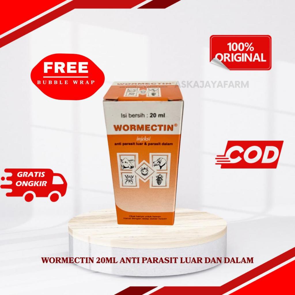 WORMECTIN INJEKSI 20 ML || Anti Parasit Luar & Dalam Obat Scabies Gudik Kutu Caplak Cacingan Pada Ku