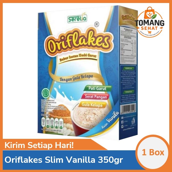 Oriflakes SLIM VANILLA Diet Oriflakes Sereal Umbi Garut - 350gr