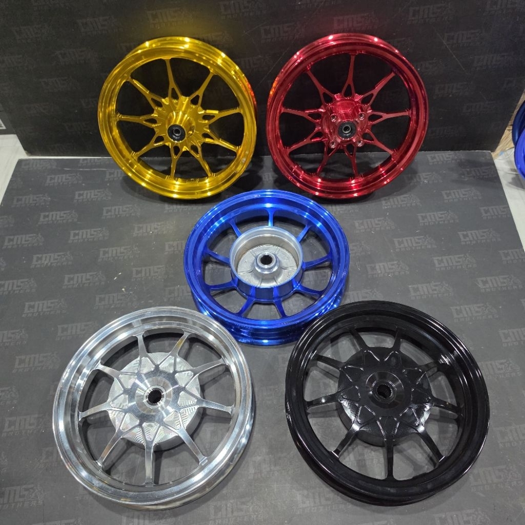 Velg CNC Racing Wheel Model Mfz McLaren Palang 9 Honda Stylo 160 Cbs R12 Ring 12 Original