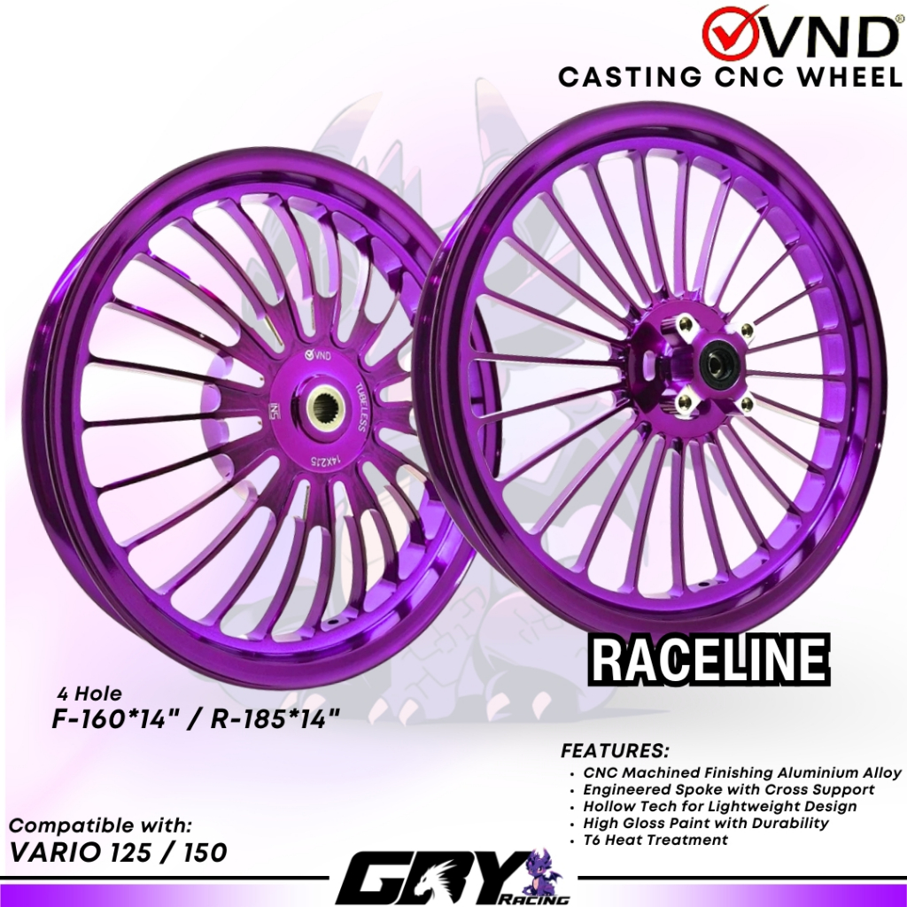 VND Raceline Velg Racing 160x14 185x14 Vario 125 150 – Velg RCL Race Line Ring 14 Original VND