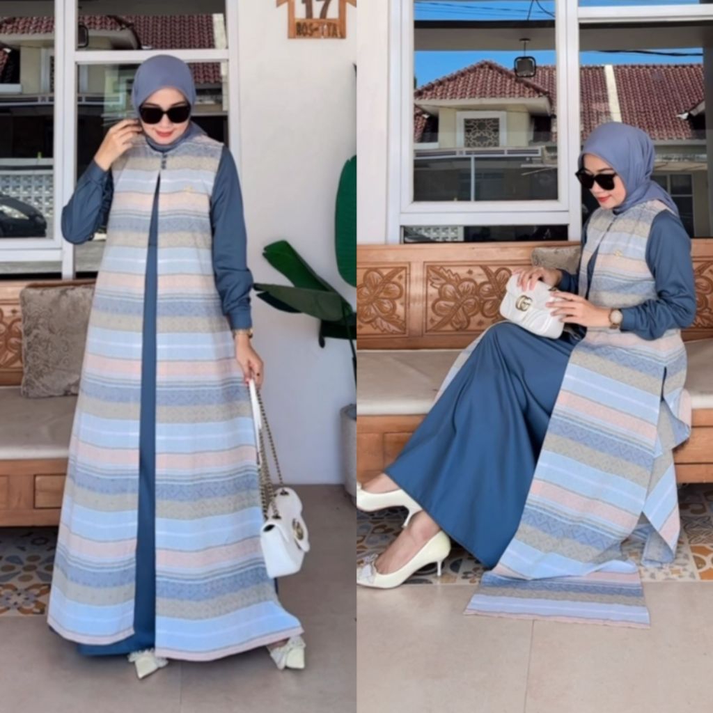 DRESS SET INNER OUTER DIMARA KATUN TRISET ORIGINAL DIMARA TERBARU GAMIS KATUN TRISET INNER KATUN TOY