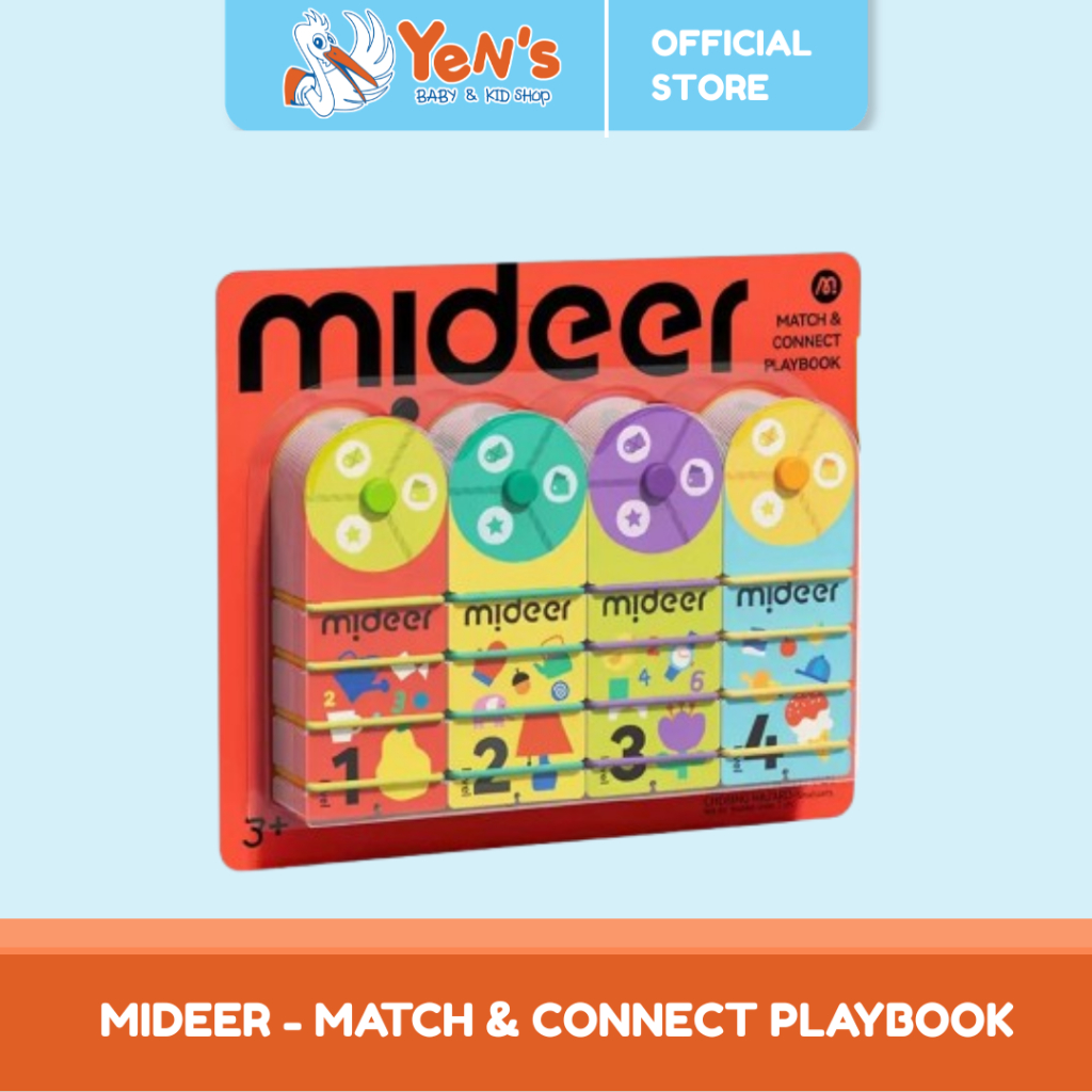 Mideer - Match & Connect Playbook | Mainan Edukasi Anak 3+ Tahun SNI