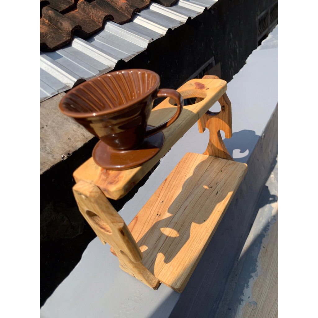 stand dripper 2 lubang/stand kopi v60 2 lubang