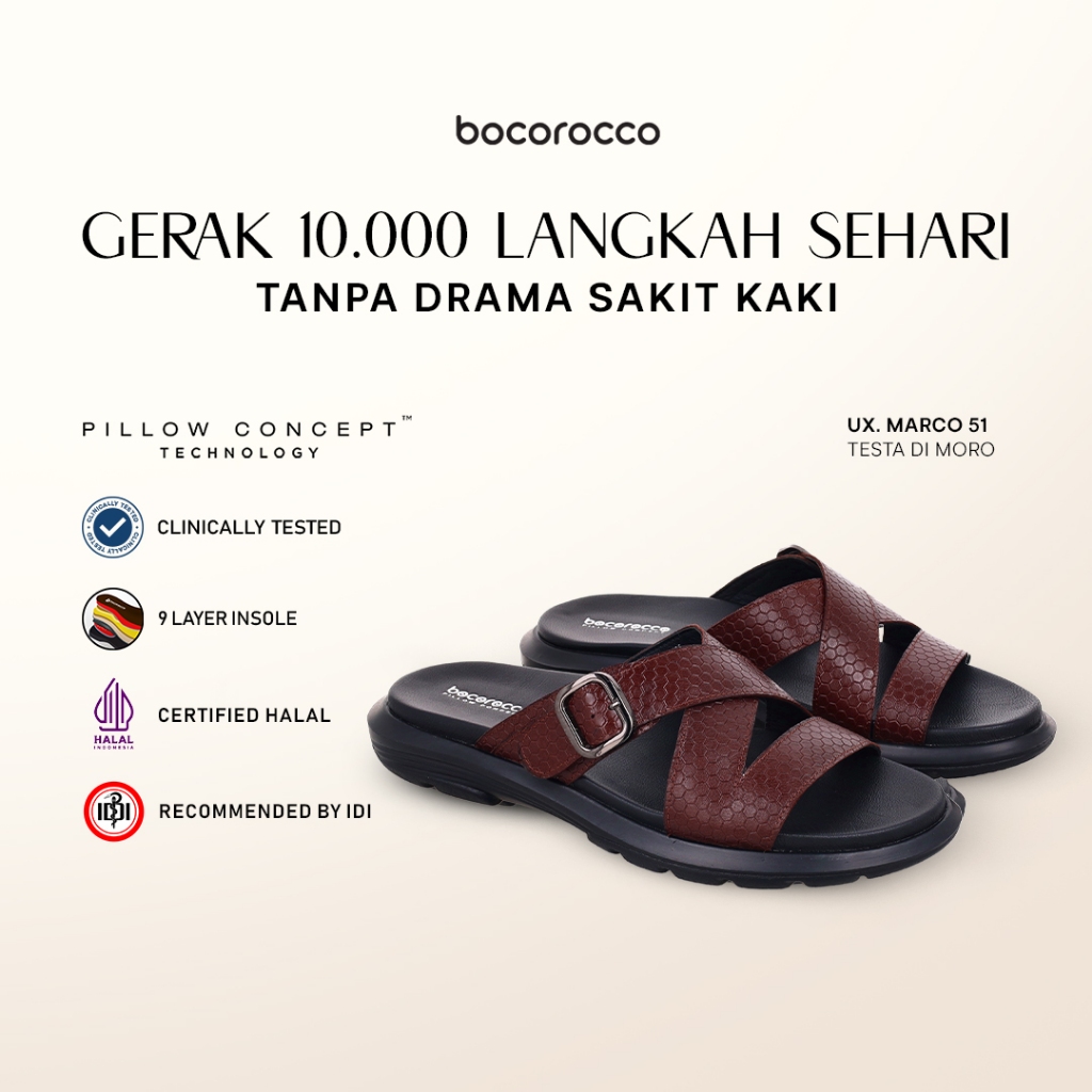 Bocorocco x Oemah Etnik - Ux. Marco 51 - Sandal Pria Wanita Unisex Kulit Asli