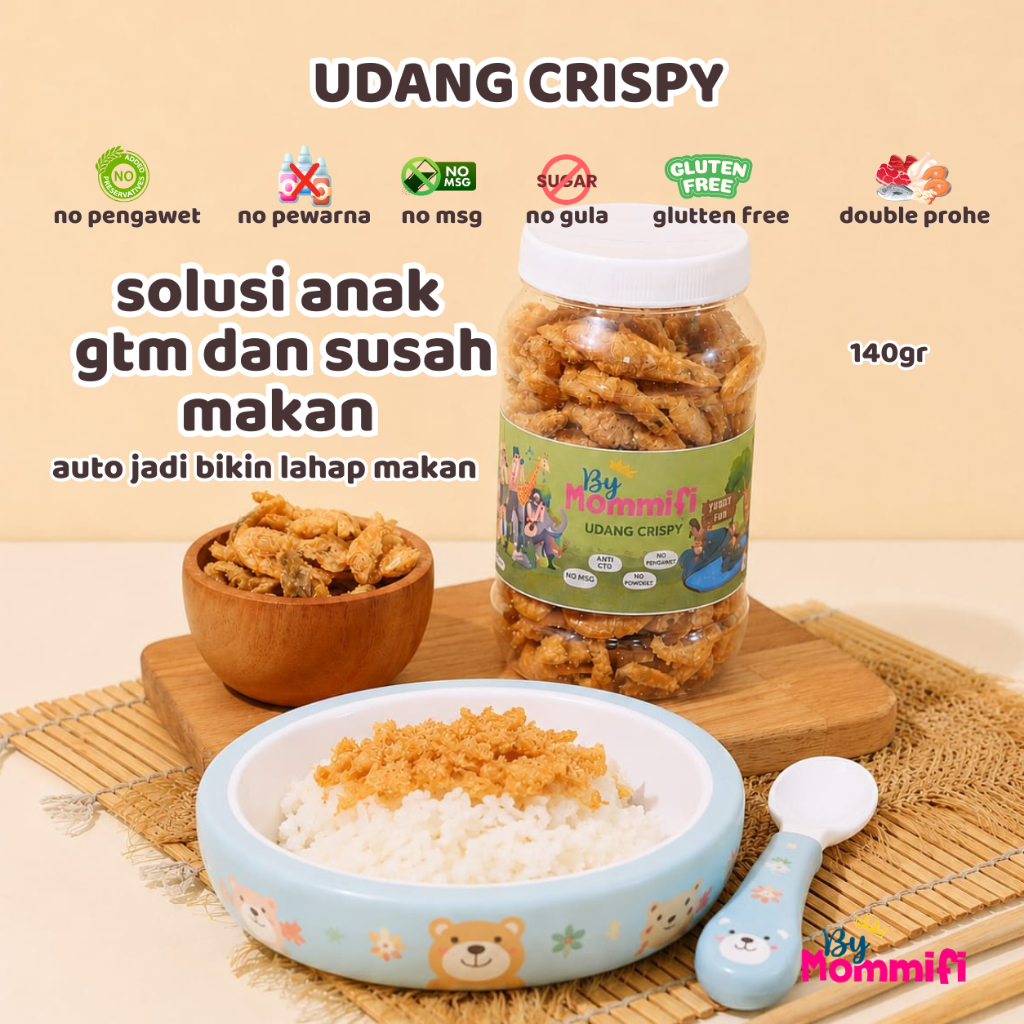 Udang crispy TOPLES/udang krispi/udang krispi/udang kriuk/udang anti gtm/udang mpasi/udang anak/udan