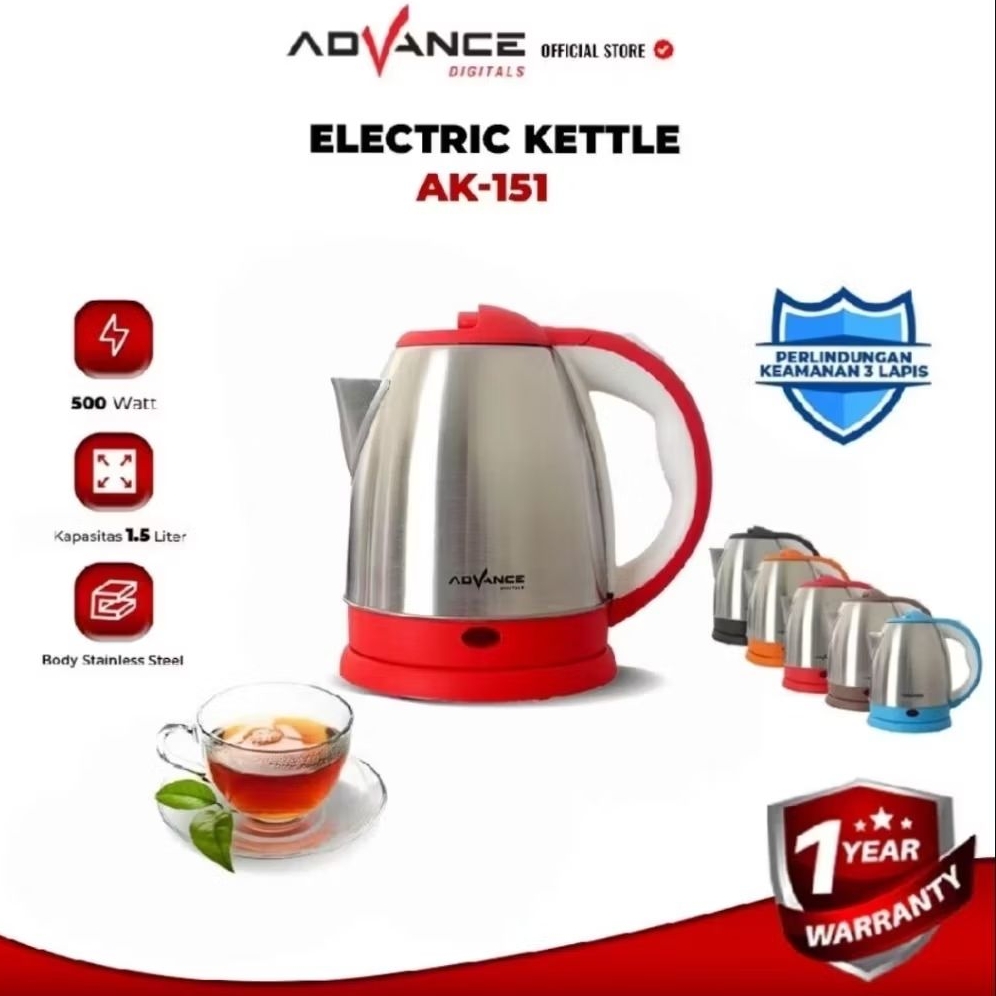 Kettle Elektrik Advance AK-151 Teko Listrik Advance