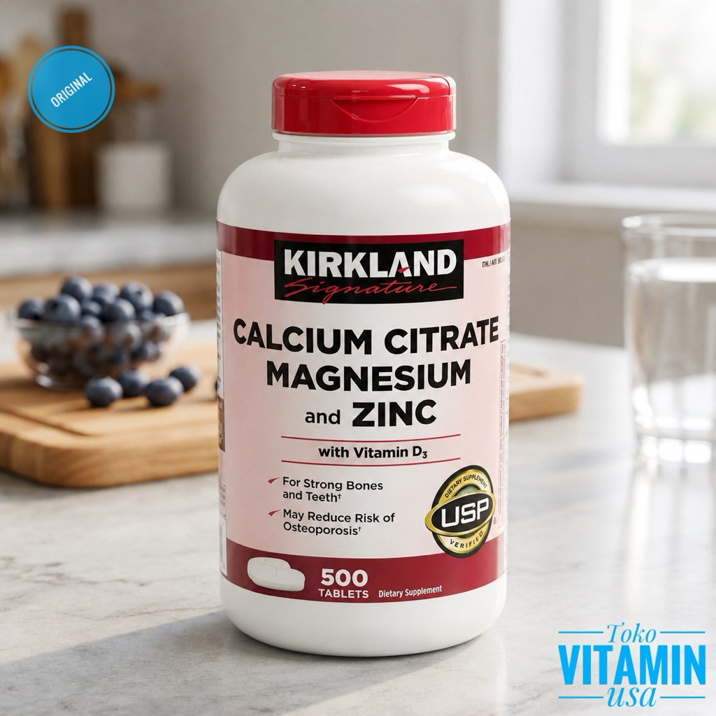 kKirkland Calcium Citrate Magnesium and Zinc with Vitamin D3 Tablets 500 Originally 100%