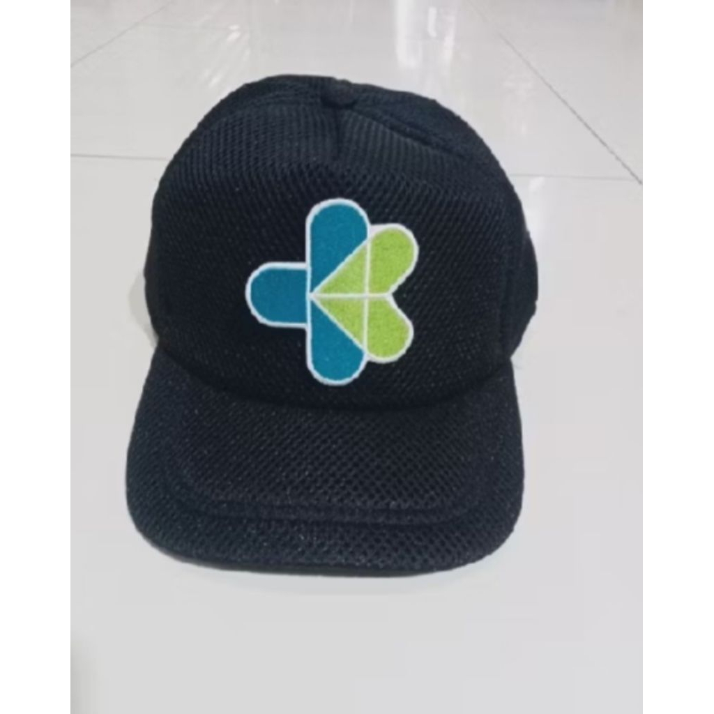 topi kemenkes polos bordir samping kanan-kiri TOPI KEMENKES POLOS