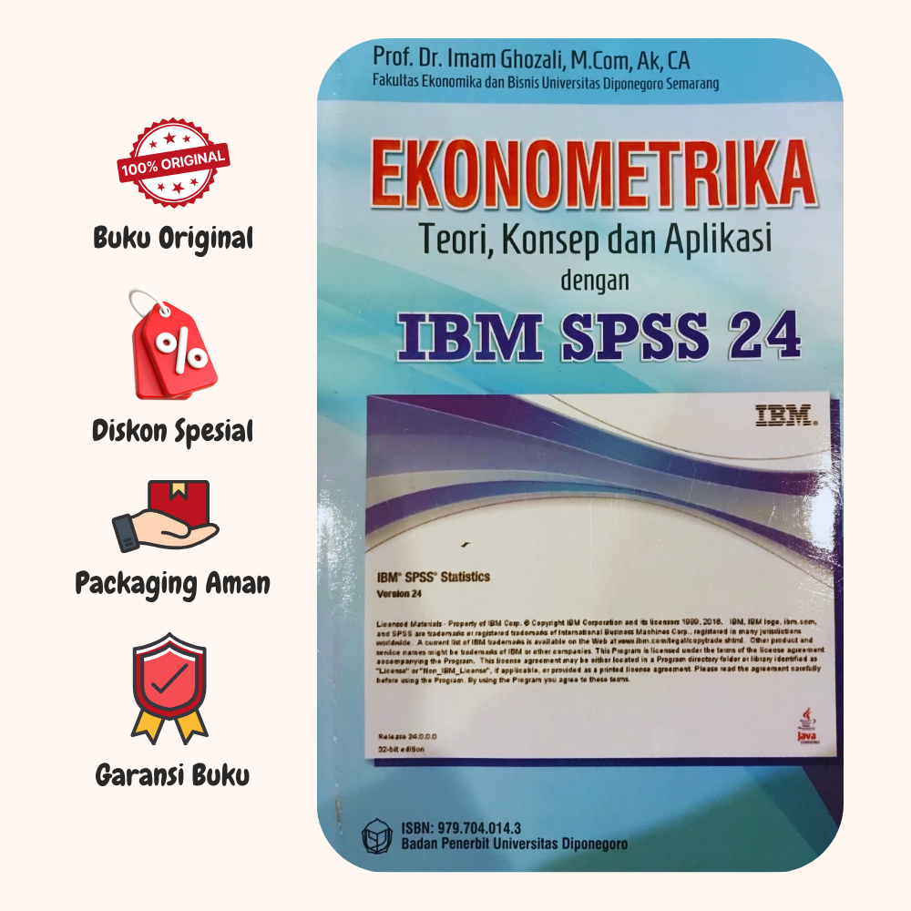 Buku Ekonometrika Teori Konsep Aplikasi IBM SPSS 24 | IMAM GHOZALI | UNIV.DIPONEGORO |Original - and