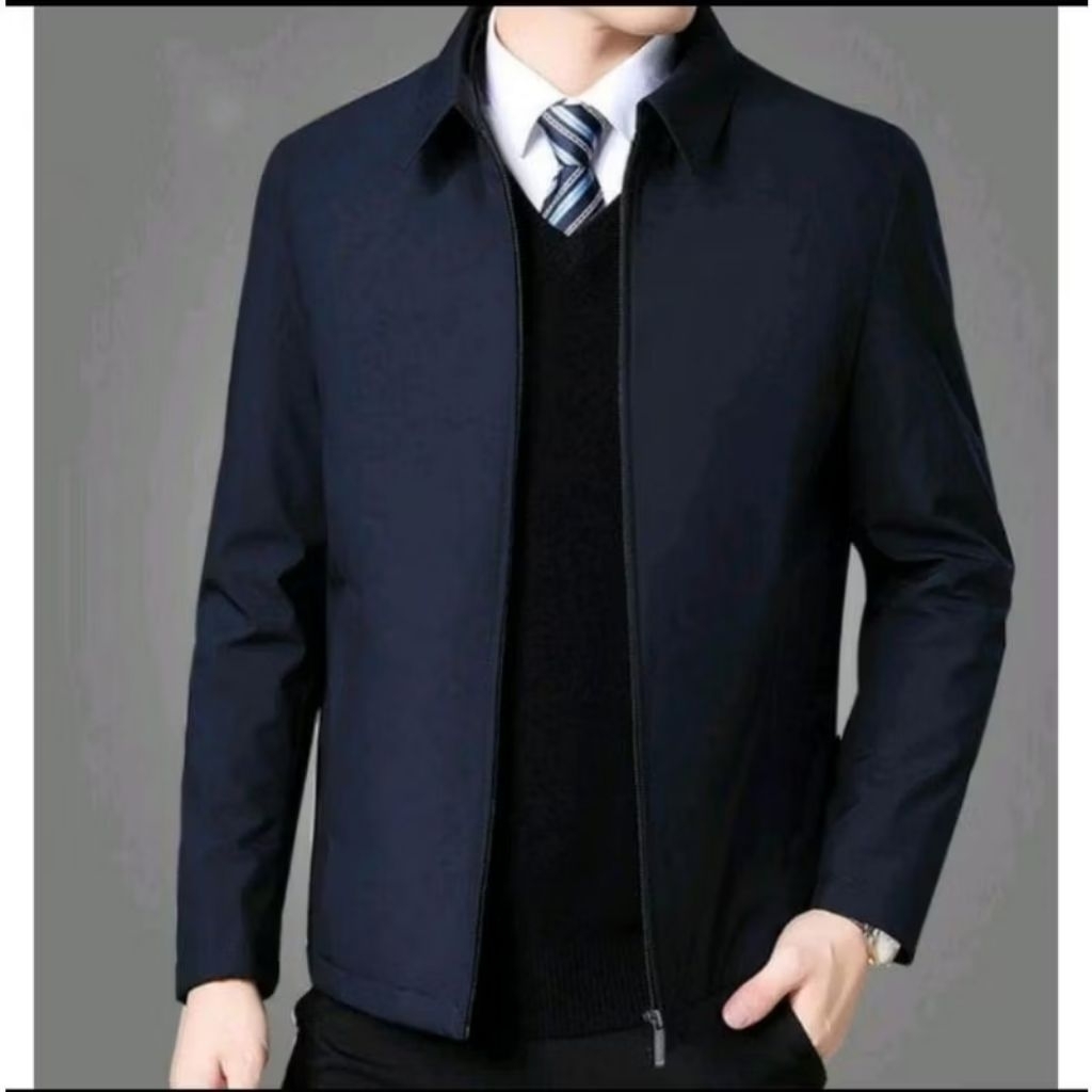 jasket formal pria singgle breasted / jas resleting