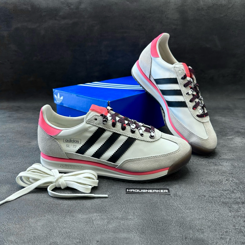ADIDAS SL 72 RS MERCEDES [WHITE / BLACK / PINK] #JQ9827 HAGUSNEAKER GARANSI 100% ORIGINAL