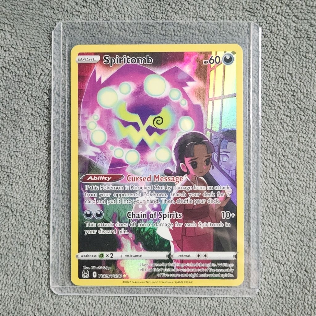 Spiritomb Pokemon Card EN [CHR] - Original Trainer Gallery TG09/TG30 Lost Origin TCG Kartu English /