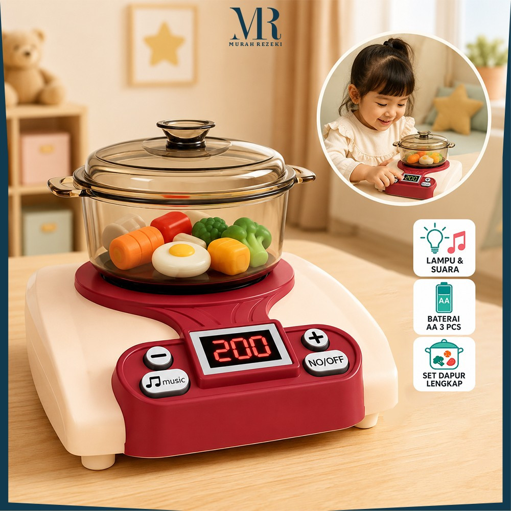 Mainan Anak Perempuan Set KOMPOR UAP / Mainan Kitchen Set Simulasi Mainan Dapur Anak Impor MR M152