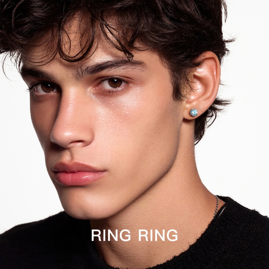 Anting Tindik Titanium Motif Naga Anti Karat Stylish Unisex Kekinian