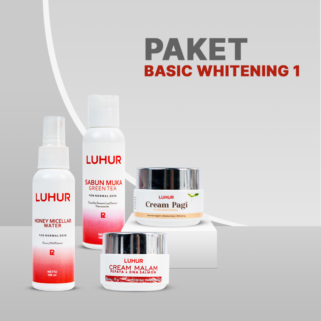 Luhur Skincare Paket White BPOM | Skincare Mencerahkan & Melembapkan